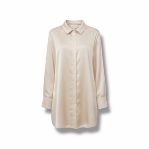 Pretty Lavish Satin Shirt Dress - Size 12